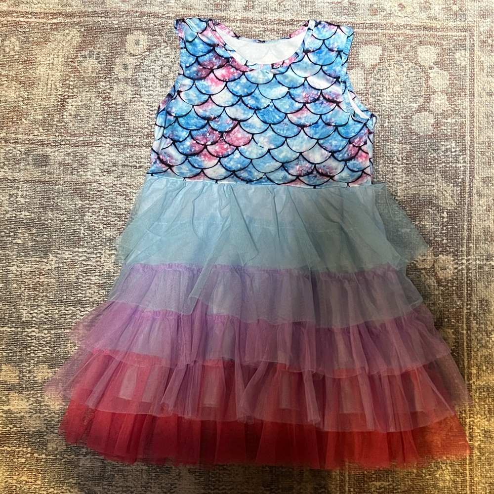 Colorful Mermaid Scale Dress
